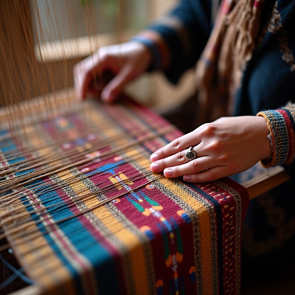 Indigenous traditional weaving showcasing cultural heritage textile patterns and techniques